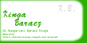 kinga baracz business card